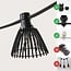 Festoon shade with a rattan look in black