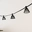 Festoon shade with a rattan look in black