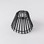 Festoon shade with a rattan look in black