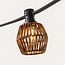 Festoon shade with a dark rattan look