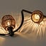 Festoon shade with a dark rattan look