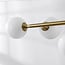 6-light designer ceiling light Aster - gold and frosted glass