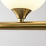 6-light designer ceiling light Aster - gold and frosted glass