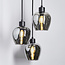 Designer pendant lamp with smoked glass, 3-light - Kansas