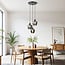 3-light designer pendant light Kansas - smoked glass