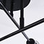 6-light ceiling light Agios - smoked glass and black