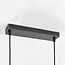 10-light pendant light Deka - black with amber and smoked glass