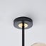 6-light ceiling light Venezia - black with amber glass