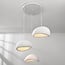 Ishi 3-light pendant light - white stone effect