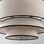 pendant light Zenza with linen shade - natural and black