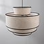 pendant light Zenza with linen shade - natural and black