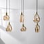 6-light pendant light Nilo - amber glass