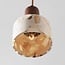 pendant light Lito with terrazzo effect and wood