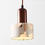 pendant light Lito with terrazzo effect and wood
