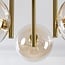 Elora 3-light ceiling light - brass with cognac glass