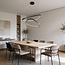 3-step dimmable designer pendant light Nivara with double LED rings in black