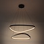 3-step dimmable designer pendant light Nivara with double LED rings in black