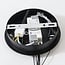 3-step dimmable pendant light Nivara - double LED rings in black
