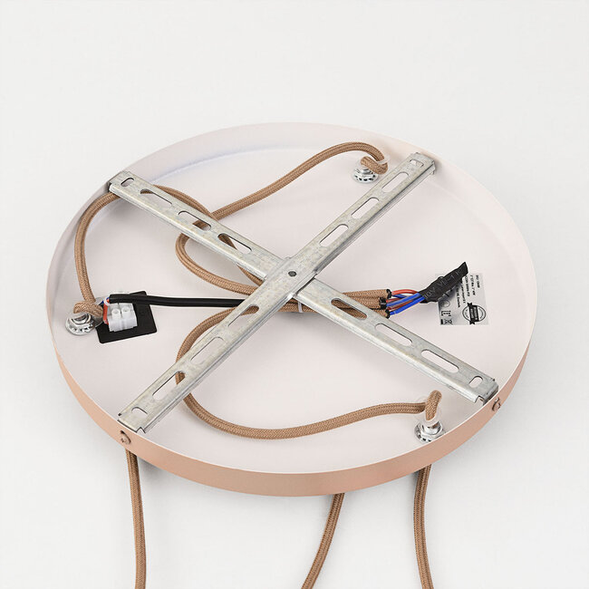 Pendant lamp Viola 3-light, opal glass and beige