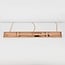 3-light pendant lamp Carru with fabric shades and travertine (natural stone)