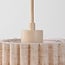 3-light pendant lamp Luvin with layered linen shades