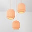 3-light pendant lamp Luvin with layered linen shades
