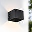 Rechargeable outdoor wall light Pila with sensor - black integrated LED