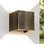 Outdoor wall light Oliver - black with brushed gold and integrated LED