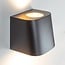 Astro outdoor wall lamp with dusk to dawn sensor and power sockets - integrated LED