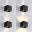 Smart outdoor wall lamp Daniel with RGB in black