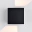 Smart outdoor wall lamp Daniel with RGB in black