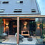 Outdoor wall light Nora with sensor - black with integrated LED