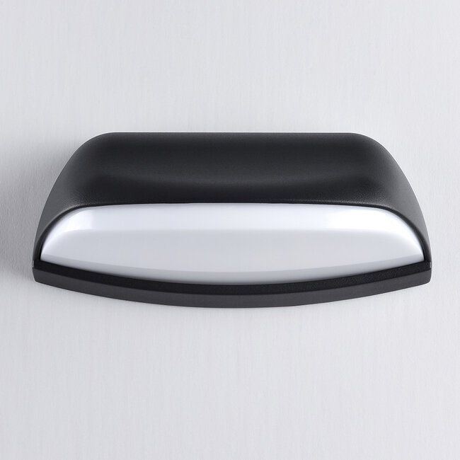 Industrial outdoor wall light Jessy - black with integrated LED