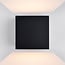 Outdoor wall light Daisy matt black dim-to-warm