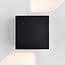 Outdoor wall light Daisy matt black dim-to-warm