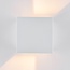 Square outdoor wall light Oliver - white with integrated LED