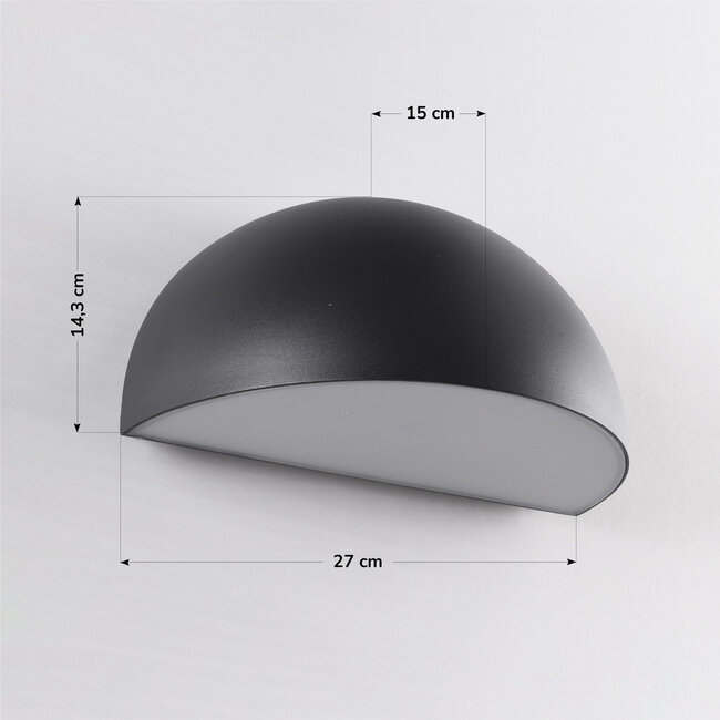 2-light outdoor wall light Azzo black