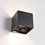 Rechargeable outdoor wall light Arden with motion sensor black integrated LED