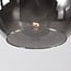 3-light pendant light Loua - black with smoked glass and mirror effect
