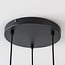 3-light pendant light Loua - black with smoked glass and mirror effect
