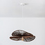 Pendant light Janah with hand-woven paper shades - white