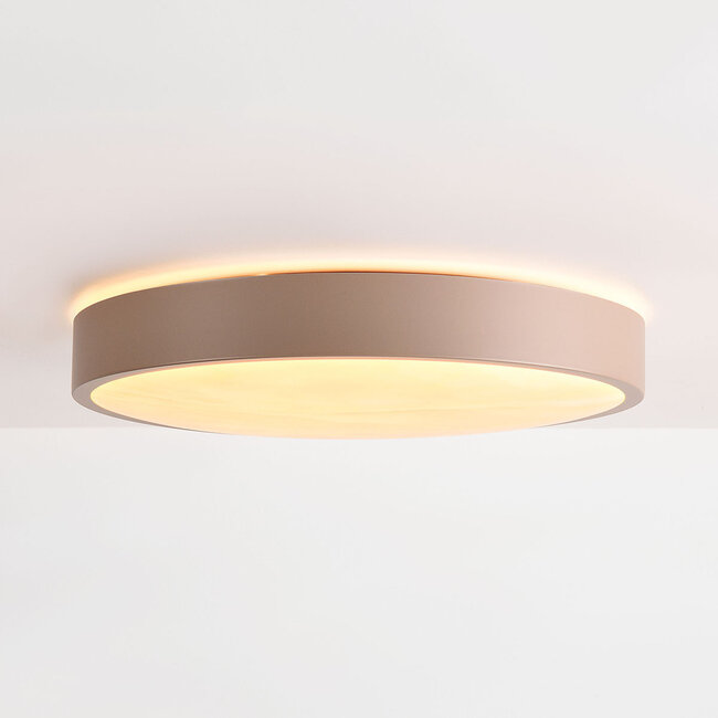 3-step dimmable LED ceiling light Sarinda with marble effect - taupe