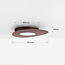 Ceiling light Aralya in brown with organic shape