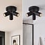 3-light ceiling spotlight Nivo with adjustable spotlights in black
