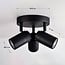 3-light ceiling spotlight Nivo with adjustable spotlights in black