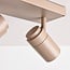 Ceiling spotlight Tivo with 3 adjustable spotlights in sand beige