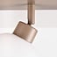 Ceiling lamp Vano with 3 adjustable spotlights in sand beige with opal-white glass