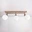 Ceiling lamp Vano with 3 adjustable spotlights in sand beige with opal-white glass