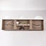 Ceiling lamp Vano with 3 adjustable spotlights in sand beige with opal-white glass