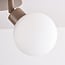 Ceiling lamp Zano with 3 adjustable spotlights in sand beige with opal-white glass